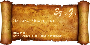 Szluka Georgina névjegykártya