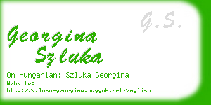 georgina szluka business card